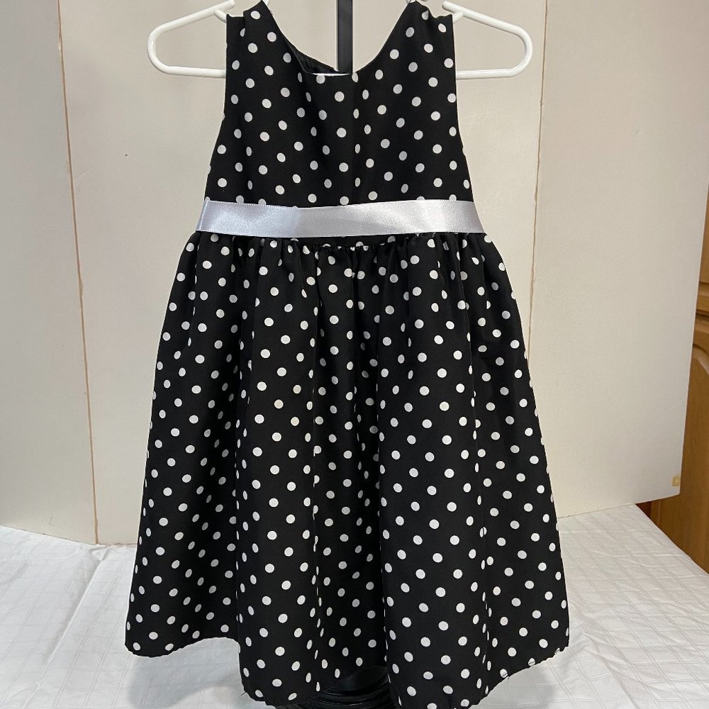 Goodlad black and white polka dot girls dress size 2T